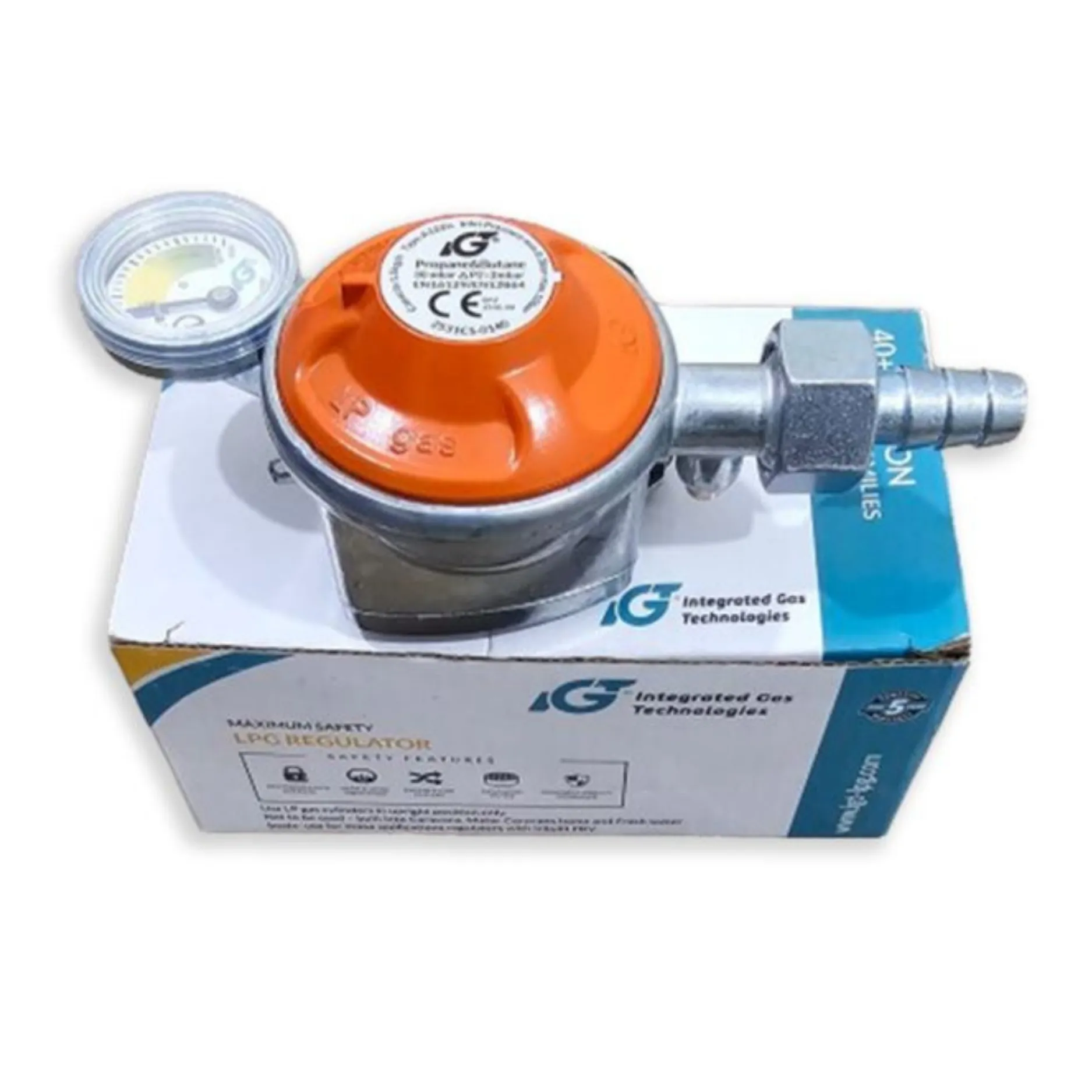 LPG Gas Safety Device Cum Meter Regulator -Denmark (22mm)